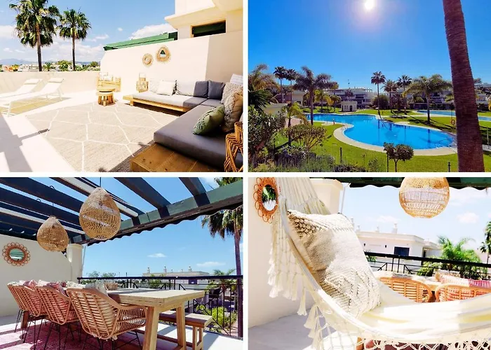 Stayatsas Luxury 2 Bedroom Apartment, 80 M2 Private Terrace, Pools, Walk To & Puerto Banus Apartamento Marbella